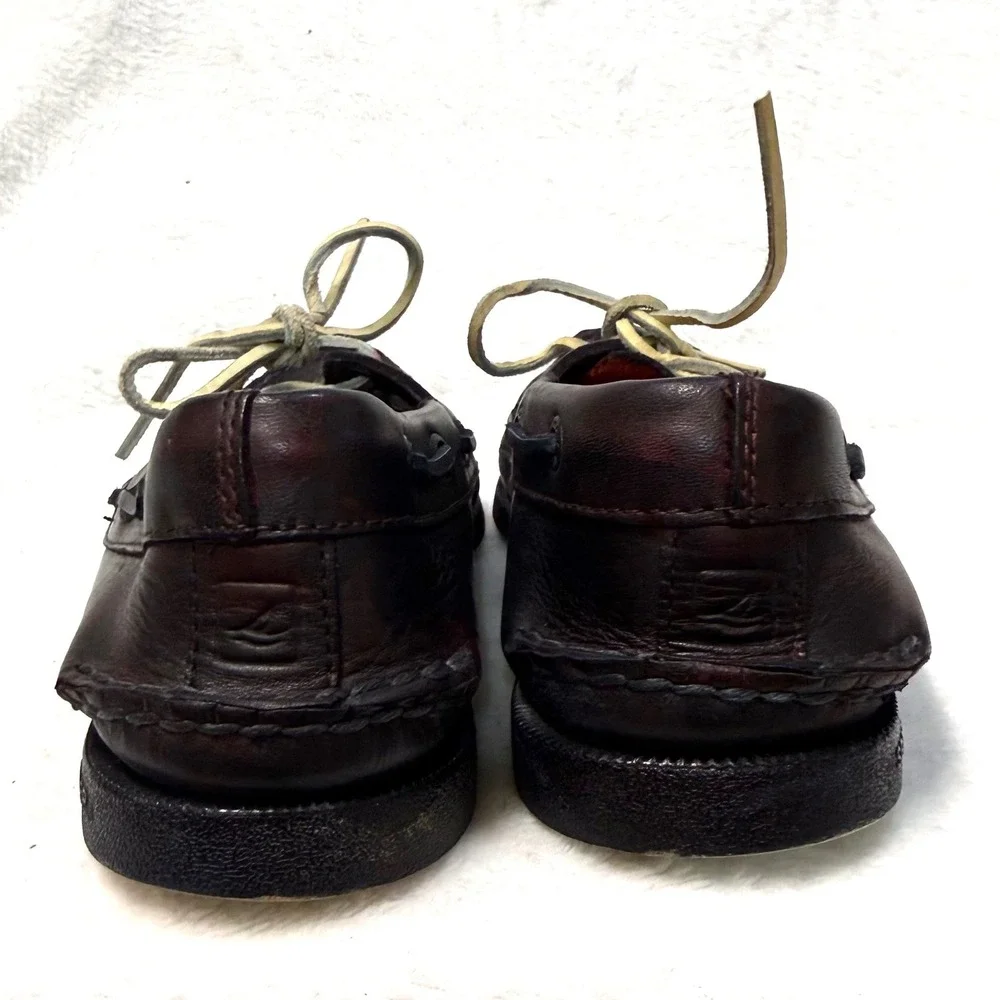 Sperry 8.5 M‎ Boat Shoes Dark Burgundy Leather Authentic Original Loafers Unisex